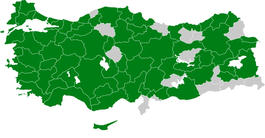 Ağaç Serçesi Türkiye dağılım haritası