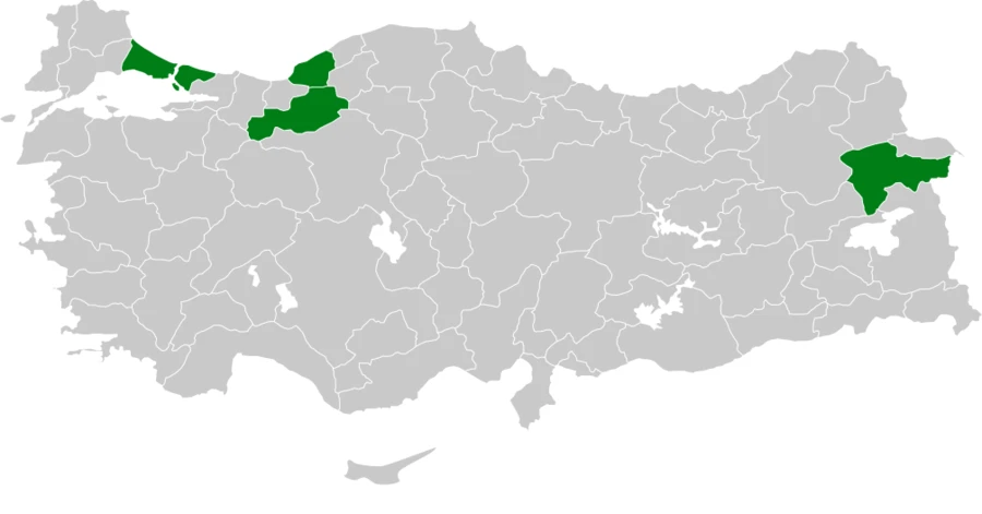 Büyük Karasırtlı Martı Türkiye dağılım haritası
