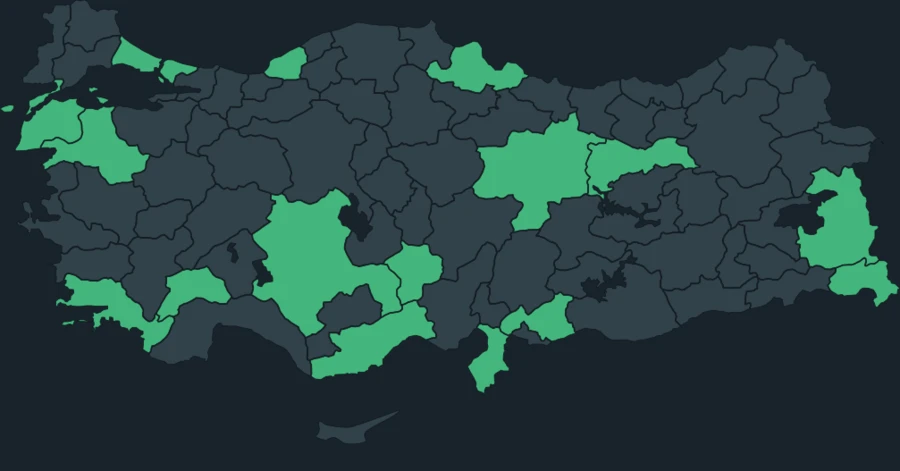 Büyük suçulluğu Türkiye dağılım haritası