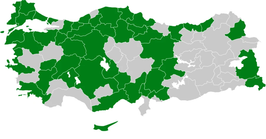 Çalıkuşu Türkiye dağılım haritası