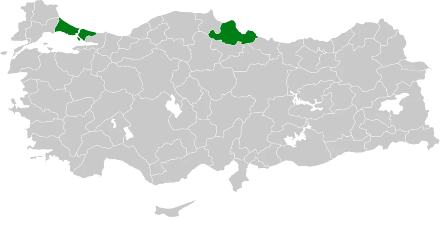 Çalıkuşu çıvgını Türkiye dağılım haritası