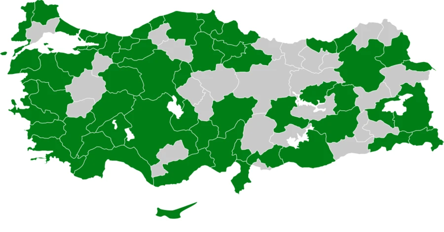 Çayır incirkuşu Türkiye dağılım haritası