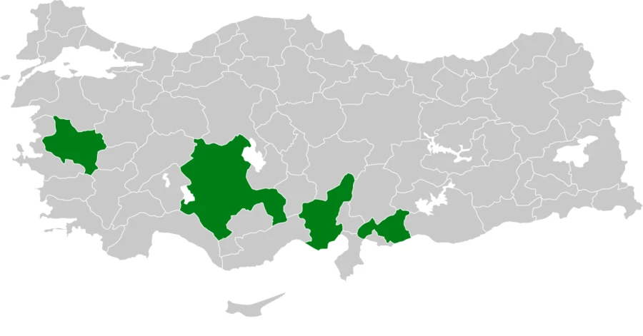 Çizgili kumkuşu Türkiye dağılım haritası