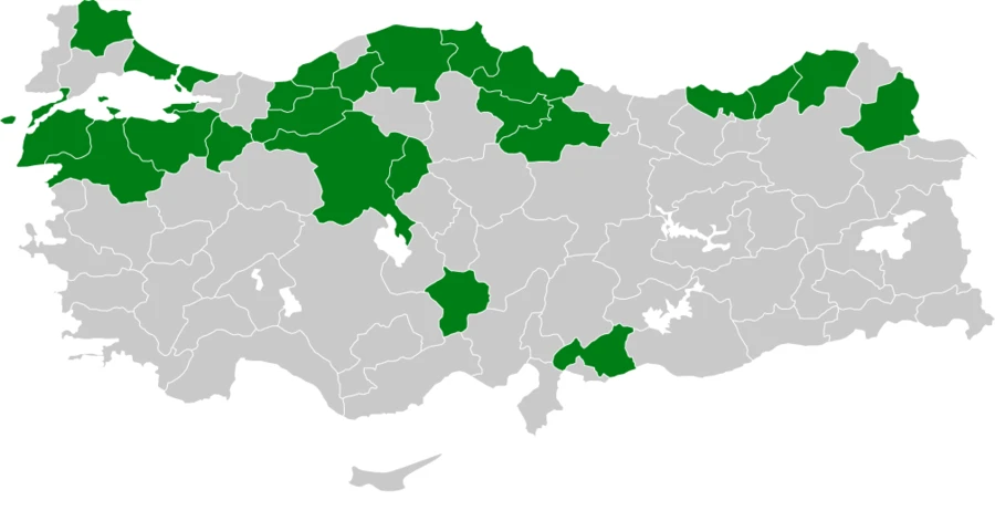 Kara Ağaçkakan Türkiye dağılım haritası