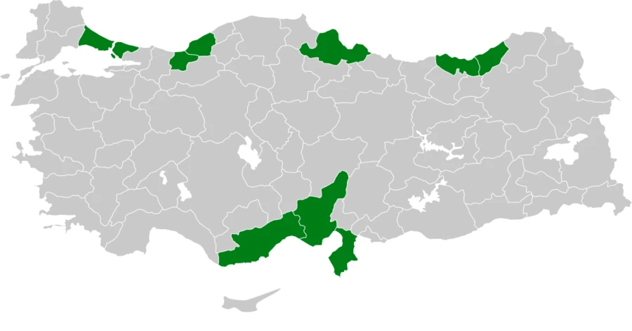 Karaayaklı Martı Türkiye dağılım haritası