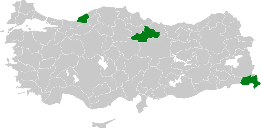 Akkaşlı Çinte Türkiye dağılım haritası