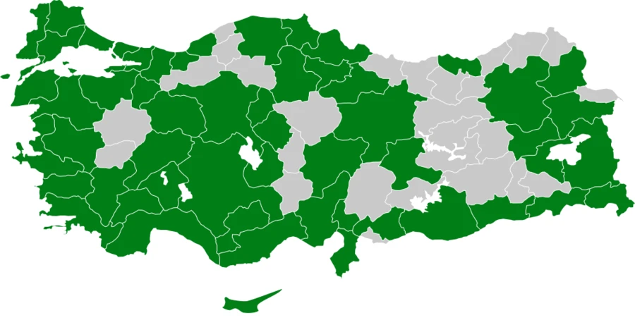 Kılkuyruk Türkiye dağılım haritası