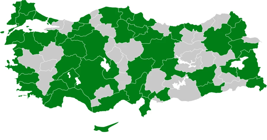 Kındıra Kamışçını Türkiye dağılım haritası