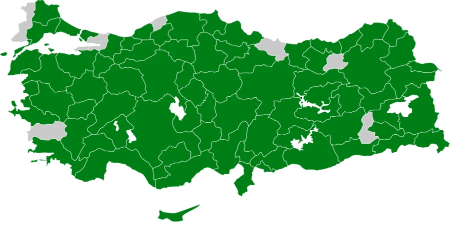 Kirazkuşu Türkiye dağılım haritası