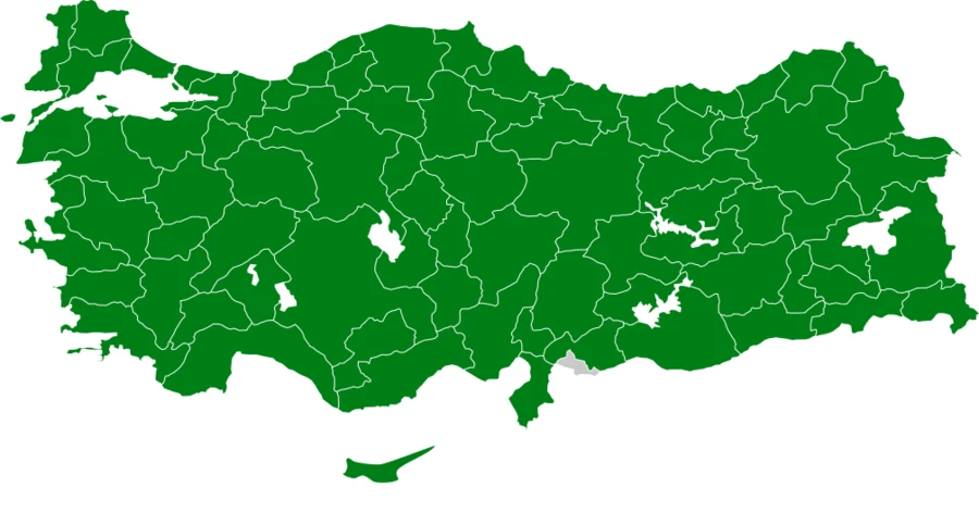 Ak kuyruksallayan Türkiye dağılım haritası