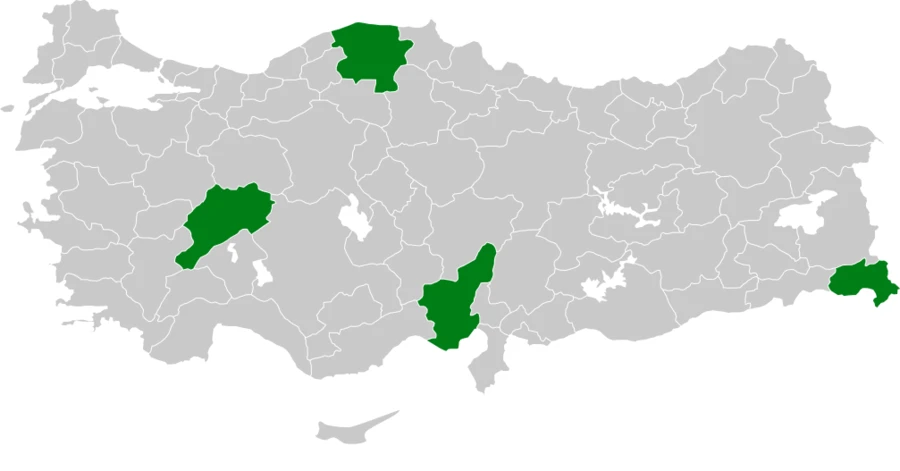 Kızıl Denizdüdükçünü Türkiye dağılım haritası