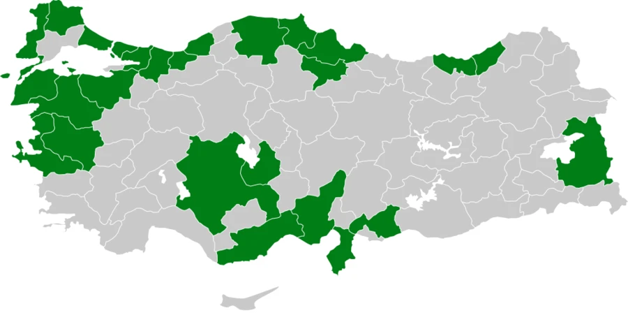Küçük gümüş martı Türkiye dağılım haritası
