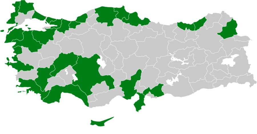 Küçük martı Türkiye dağılım haritası