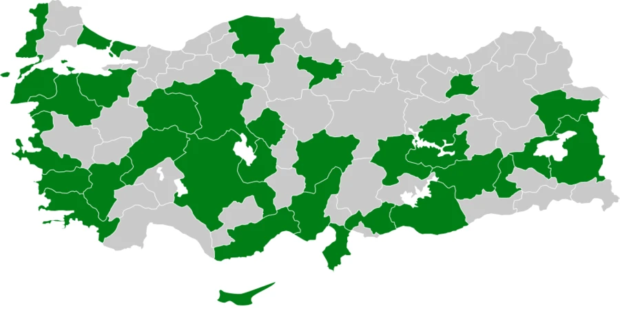Küçük sumru Türkiye dağılım haritası