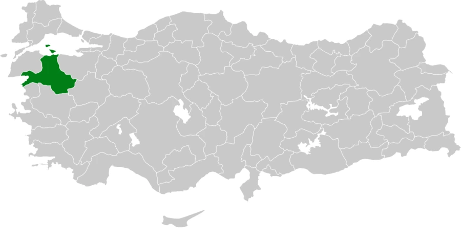 Kutsal aynak Türkiye dağılım haritası