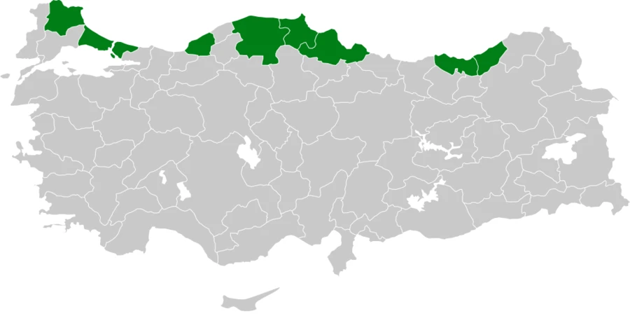 Kuzey gümüş martı Türkiye dağılım haritası