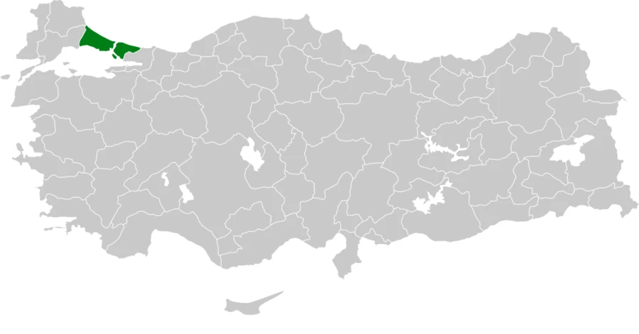Mahmuzlu çinte Türkiye dağılım haritası