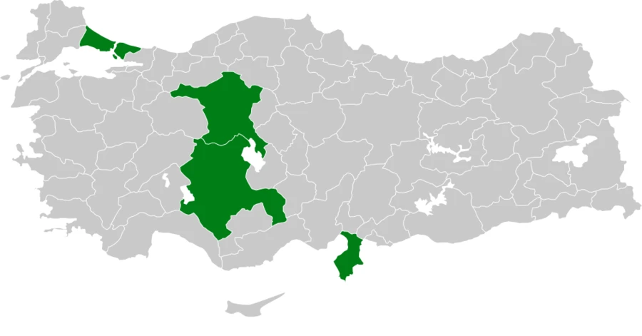 Sibirya incirkuşu Türkiye dağılım haritası