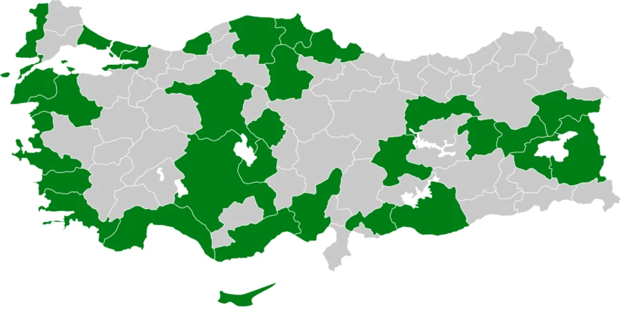 Poyrazkuşu Türkiye dağılım haritası