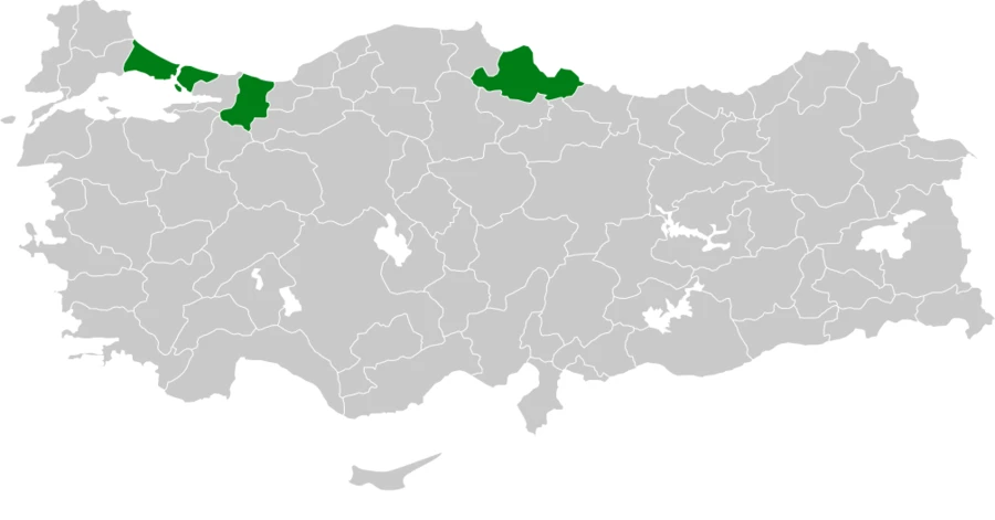 Pufla Türkiye dağılım haritası