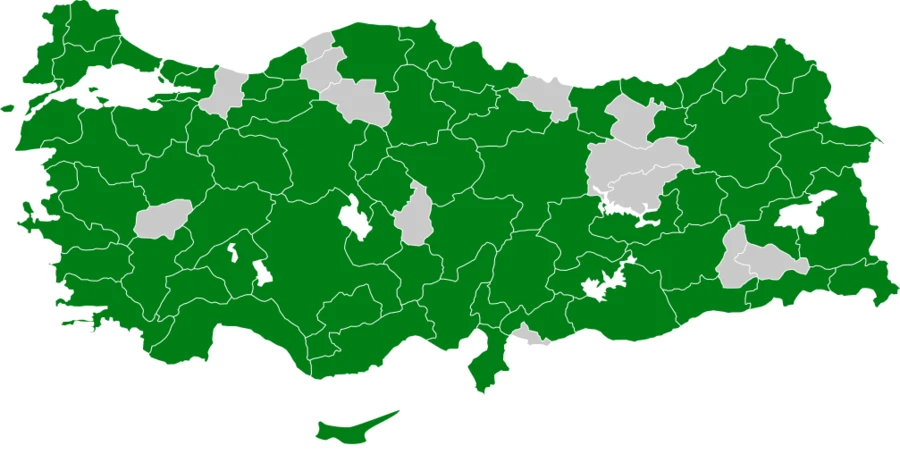 Sarı kuyruksallayan Türkiye dağılım haritası