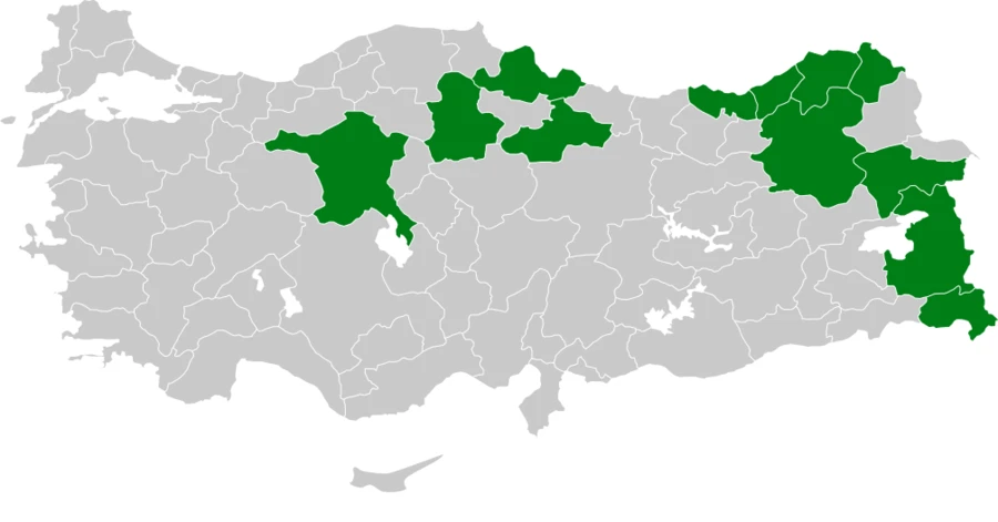 Sarıgagalı Ketenkuşu Türkiye dağılım haritası