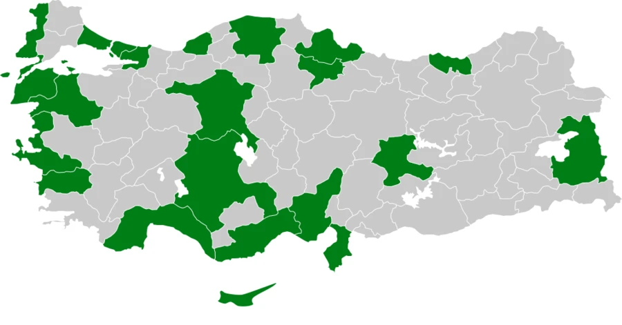 Sürmeli kervançulluğu Türkiye dağılım haritası