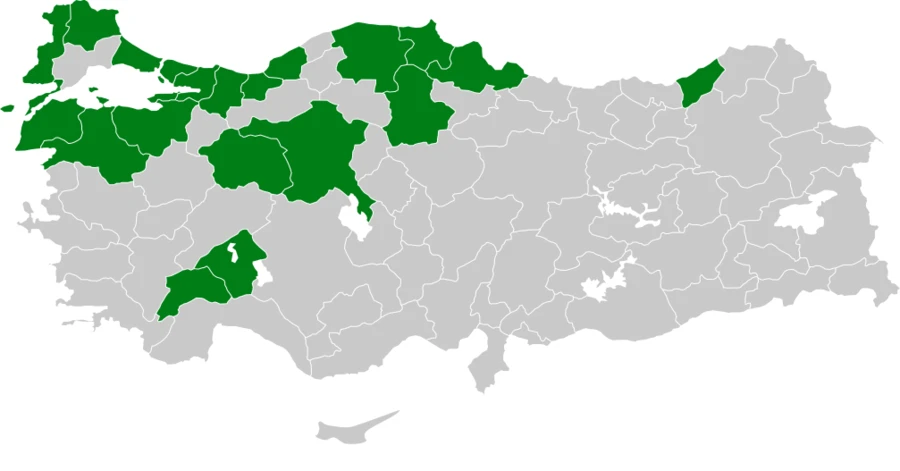 Sütlabi Türkiye dağılım haritası