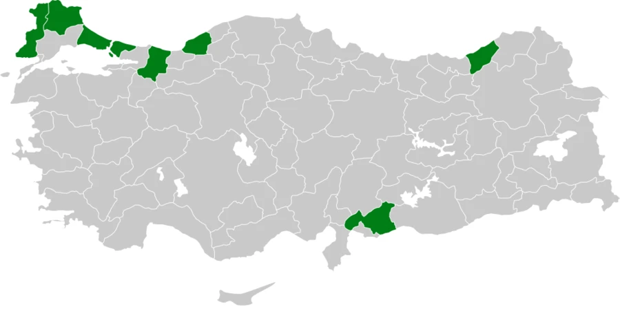 Telkuyruk Türkiye dağılım haritası