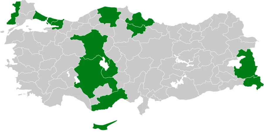 Telli turna Türkiye dağılım haritası