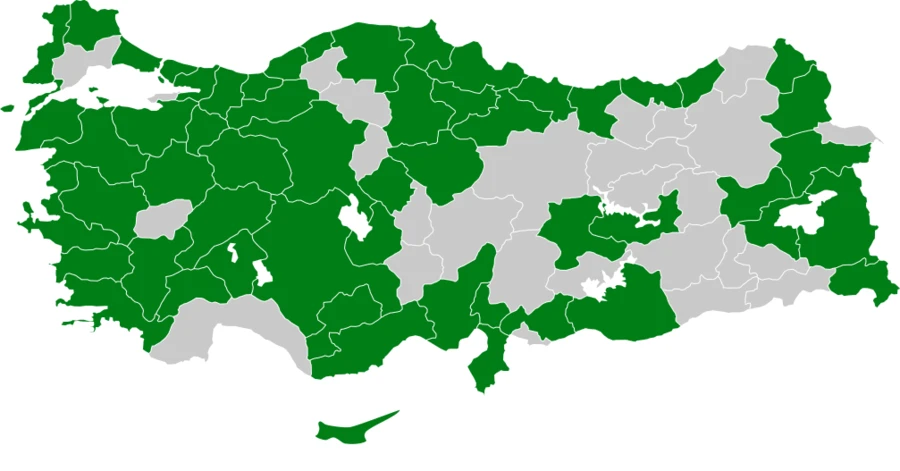 Tepeli patka Türkiye dağılım haritası