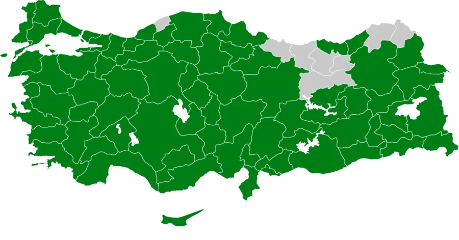 Tepeli toygar Türkiye dağılım haritası