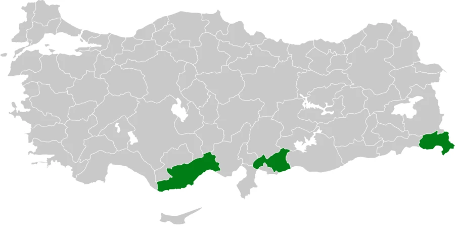 Türkistan örümcekkuşu Türkiye dağılım haritası