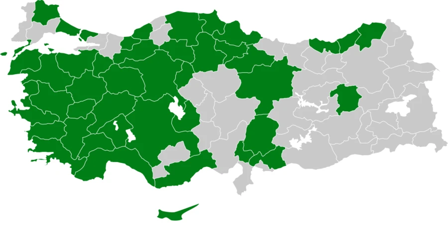 Bahçe Tırmaşıkkuşu Türkiye dağılım haritası
