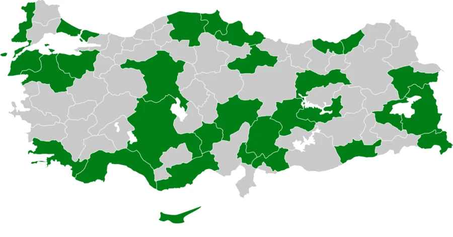 Bataklık kamışçını Türkiye dağılım haritası