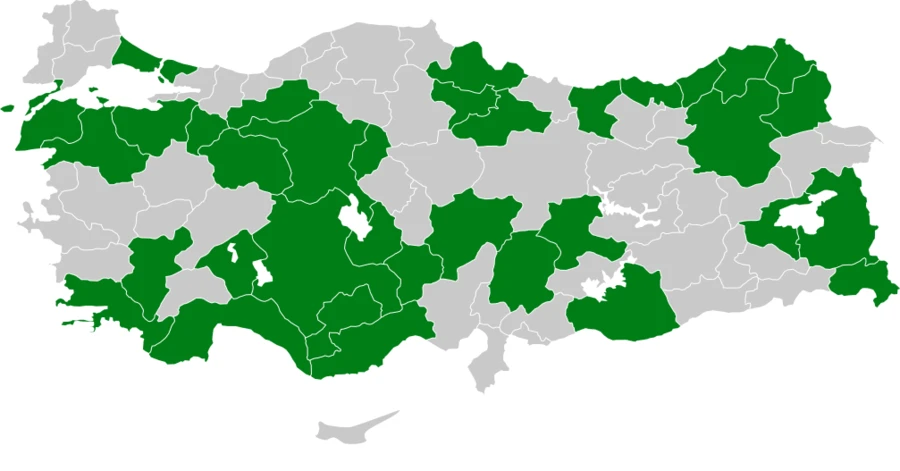 Boğmaklı ardıç Türkiye dağılım haritası