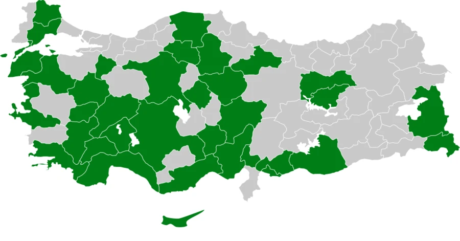 Boz çıvgın Türkiye dağılım haritası