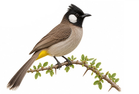 Akyanaklı Arapbülbülü - Pycnonotus leucotis kuş görseli